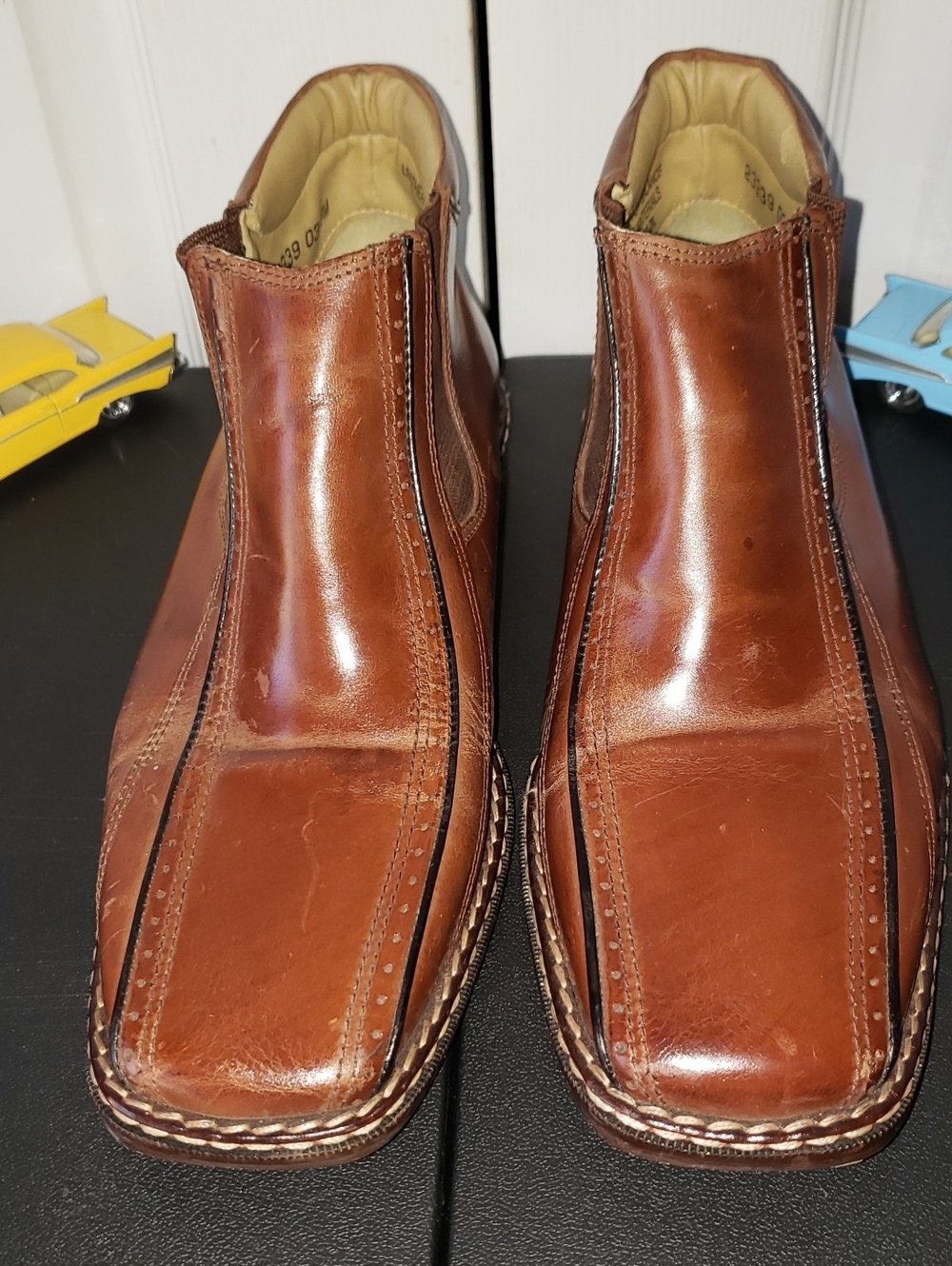 Stacy Adams Men's Chestnut Brown Chukka Slip-On Boots